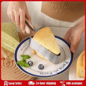 Cake Slicer Cutter Stainless Steel Cake Server Cake Pie Slicer Pastries Divider Desserts Lever For For Cakes Pie Desserts Cake Slicer Cutter Triangular Separator Adjustable Stainless Steel Device Mold Cake Clip DIY Decorating Bakeware Kitchen Bakery
