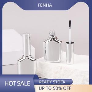 FENHA Empty Nail Gel Glass 15ml Nail Polish Bottles Electroplated Colors Nail Beauty Oil Packing Bottles Nail Gel Containers