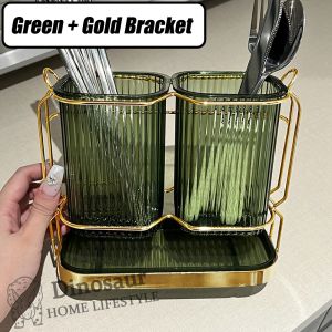2026New Organizer Utensils Holder Fork Spoon Knife Storage Drainer Chopsticks Tableware Household Kitchen