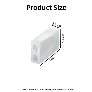 Johor Seller | Transparent Matte Minimalist Portable Earphone Phone Cable Wire Management Storage Box Label Box