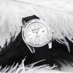 Jam Tangan Wanita SNILLE Strap Rubber Tanggal Aktif Tahan Air Fashion FREE BOX FREE BATERAI CADANGAN