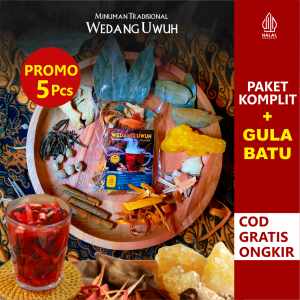 Paket 5 pcs Wedang Uwuh Khas Jogja Lengkap Gula Batu dan Rempah Jsr Terbaik Minuman Herbal Alami