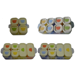 Baby Storage Containers 4 Compartment Silicone Freezer Tray With Cooking Function Hygienic Feeding Organizer