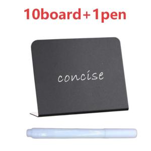 10pcs 10x3cm Erasable Mini Chalkboard with Pen Price Tags for Buffet Table Display