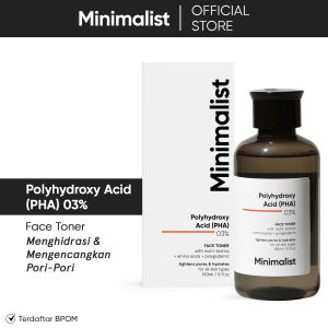 Minimalist 03% Polyhydroxy Acid PHA Face Toner | Toner Wajah untuk Kulit Berminyak | 150ML