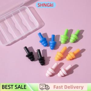 SHNGki Swimming Waterproof Insulation Comfort Ear Plugs Noise Cancelling For Sleep 5 Pairs Colorful Soft Silicone Earplugs