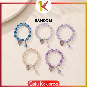 SK-K188 Gelang Manik Manik Aesthetic Crystal Beads Bracelet / Gelang Kupu Wanita Korea Hand Jewelry
