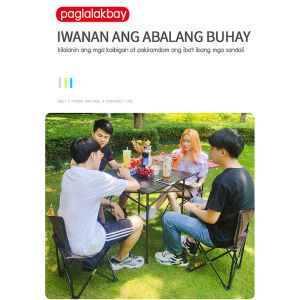 Outdoor folding tables and chairs 5-piece aluminum alloy set camping picnic table and chair set With storage bag