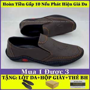 Giày lười nam mùa hè HQC SHOES chất liệu da bò cao cấp HQ023