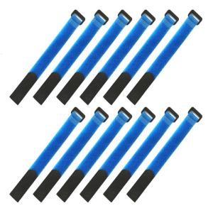 12PCS Tie thắt lưng treo Fastener Cáp tái sử dụng cần câu Nẹp cố định dây đeo phụ kiện câu cá băng quấn Rod chủ