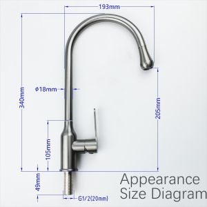 Single Cold Kitchen Sink Faucet Gray Faucet Rolling Copper Core Water Taps kitchen FaucetFast shipping