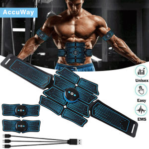 AccuWay EMS Abs Abdominal Muscle Stimulator Trainer USB Connect Fitness Equipment Training Gear Muscles Electrostimulator Toner Exercise
