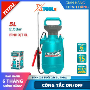 Bình xịt 5L TOTAL THSPP30502 van xả áp an toàn quai đeo tiện dụng cần bơm nhôm chắc chắn áp suất 2.5Bar
