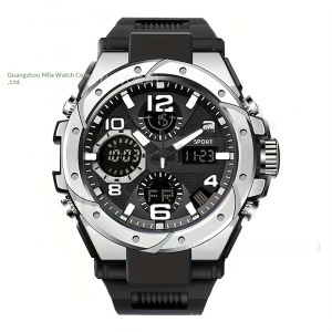 Taidu phong cách đồng hồ thể thao cho nam giới với hiển thị thời gian kép chronograph không thấm nước & chức năng đèn ban đêm