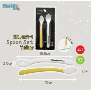 KANDILA BABY SPOON SET / KDL 021-4 SENDOK ELASTOMER PLASTIK ANAK / SENDOK MAKAN ANAK ANAK / SENDOK MAKAN BAYI / PERLENGKAPAN ALAT MAKAN BAYI