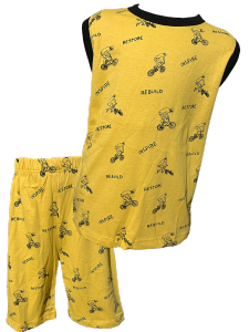 CLEARANCE OFFER PLAYSET BUDAK FUSIONTEX SIZE 2-12 BAJU BUDAK BOYS SINGLET SETS SELUAR PENDEK BUDAK 100% COTTON