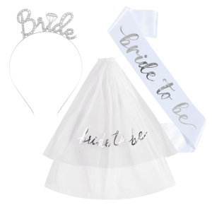 Bride to Be Sash Elegant Crown Wedding Hair Accessories Crystal Wedding Veil Western Sash Bachelorette Party