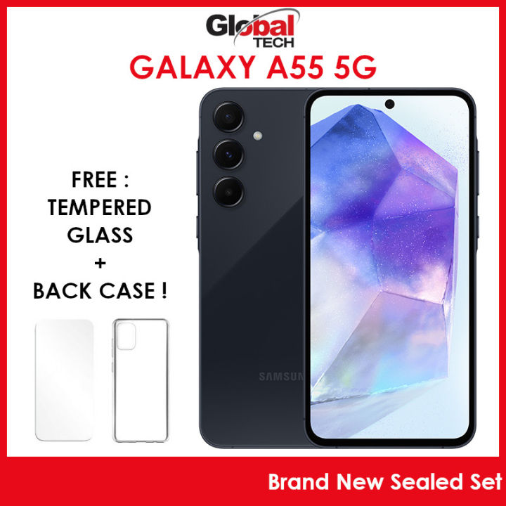 Samsung Galaxy A55 5G 256GB + 12GB Ram l NFC and ESIM (FREE : TEMPERED GLASS + BACK CASE)