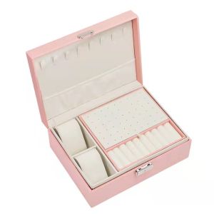 SG Gadget® Double Layer Large Capacity Jewelry Box Jewelry Organization Earrings Necklace Ring Watch Storage Box