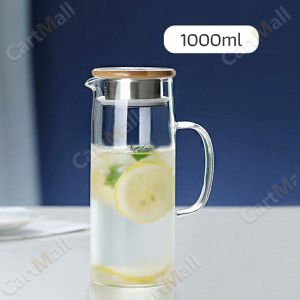 Heat Resistant Kettle Jug Glass Water Jar Hot and Cold Juice Coffee Tea 1500ml
