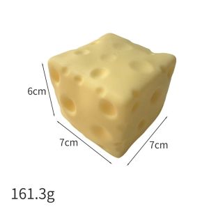 KEBIDU Giant Cheese Slow Rising Squishy Toy Vaseline Filled Stress Relief Fidget Hand Toy Shapeable Squeeze Toy for Anxiety Desk Decor Gift