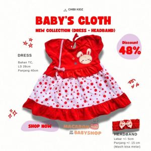 Dress bayi perempuan terbaru  rok baby girl dress baby murah baju bayi perempuan set bandana