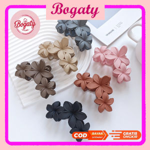 JEDAI RAMBUT WANITA WARNA DOFF MODEL 3 BUNGA KABOJA JEPITAN PREMIUM HAIR CLIP  / JEDAI BUNGA BALI