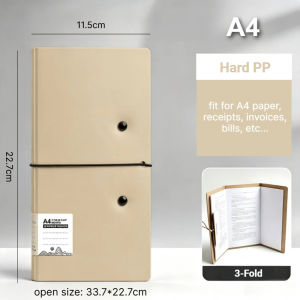 A4 Nursing Foldable Clipboard Folder 3-Fold Folding Clip Board Bill Receipt Storage Bag File Paper Organizer