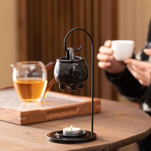 FUNG Handmade Aromatherapy Burner Multi-functional with Iron Hook Essential Oil Burner Craft Ornament Decorative Ceramic Oil Diffuser Bedroom