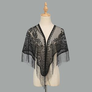 WININ Hollow Women Shawl With Tassel Multicolored Wedding Bridal Shawl Wedding Accessories Fashion Scarf Women