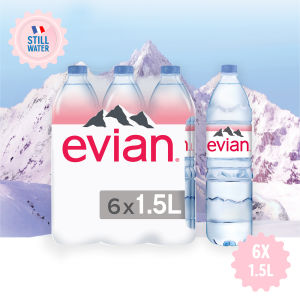 Evian Natural Mineral Water 6 x 1.5L - Carton