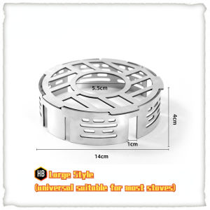 Camping Stove Stainless Steel Universal Windproof Ring Outdoor Gas Stove Windproof Cover Rack Cassette Stove Portable Gathering Heat Shield Picnic Cooking Supplies