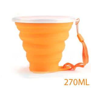 Portable 270ML Travel Cup Silicone Retractable Folding Cup Telescopic Collapsible Cup Outdoor Sport