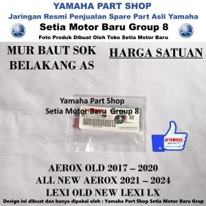 Mur Bolt Baut Skok Sok Belakang Atas Lexi Lx All New Aerox Old Asli Yamaha