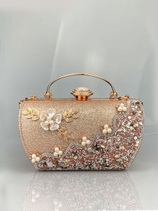2024 New High-end Ladies Flower Dinner Banquet Ladies Handbag Diamond Floral Decorations Evening Bag