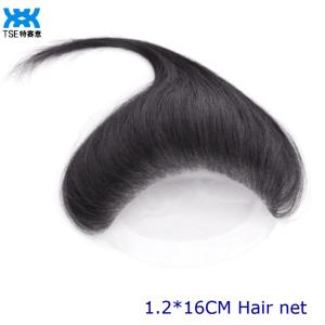 TSE Real Hair Mens Hairline Wig Invisible Glue Bangs Hairpiece for High Forehead Hand-Tied Seamless RW13/RW07