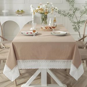 White Lace Tablecloth French Style Meteor Shower Coffee Table Dressing Table Cover Cloth for Wedding Party Christmas Decorations2026