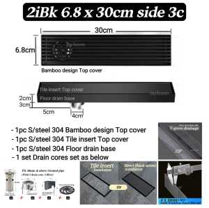 BamBoo Floor Drain 304 Stainless Steel Rectangle Anti-odor Bath Shower Tray/Anti Odor Shower Drain