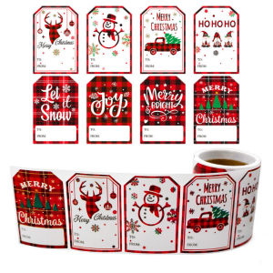 200 Sticker/Roll Christmas Stickers Sealing Sticker Holiday Gift Wrapping Decora Santa Claus Label