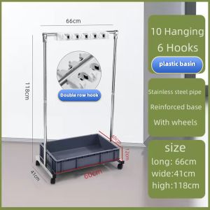 Mop holder Cleaning tool storage rack Cleaning tool storage rack Floor mounted mop holder Hanging cleaning tool rack