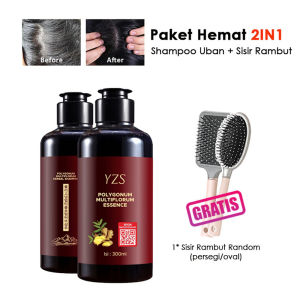 Combo Hemat Shampoo Uban + Sisir Gratis | Rambut Hitam Alami Bebas Uban Lembut & Sehat