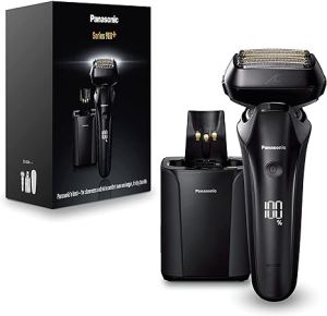 Panasonic Series 900+ ES-LS9A 6-Blade Wet & Dry Shaver Electric Shaver with Beard Density Sensor and Automatic Cleaning and Charging System