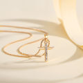 Y582 Kalung Wanita Titanium Anti Karat Gold Liontin Berlian Aksesoris Fashion Kalung Lapis Emas Chain Necklace. 