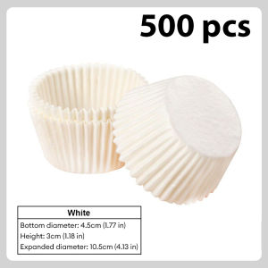XT 500/1000Pcs White Cupcake Paper Cups Grease-Proof Cupcake Liner Muffin Baking Cups for Cake Muffins Chocolate and Brownies