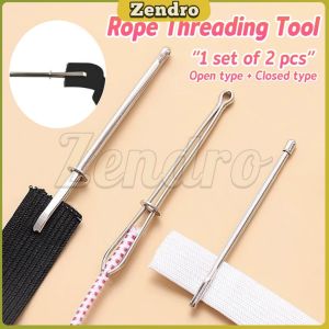 ZEO Needle Threader Threading Device Household Waist Rope Hat Rope DIY Sewing Tools 2pcs/set
