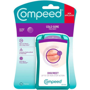 Compeed Cold Sore Treatment Patches 15ct/30ct Invisible Plasters for Cold Sores 12 Hours Protection