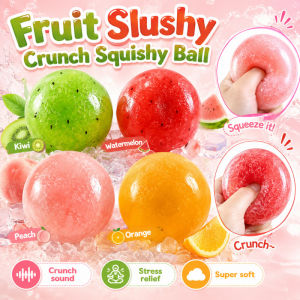 Fruit Slushy Crunch Squishy Ball Non‑rebound Moldable Super Soft Safe Non-toxic Stress Relief Toy