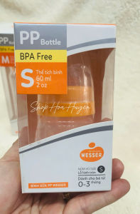 Bình Sữa Wesser PPSU màu vàng Cao Cấp  PP màu trắng loại cổ hẹp dung tích 250ml  140ml  60ml / Bình sữa Wesser cổ hẹp