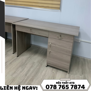 Bàn làm việc bàn làm việc văn phòng giá rẻBÀN LÀM VIỆC GỖ CÓ NGĂN KÉO KÈM KHÓA NGANG 1M 1M2 ship nhanh HCM BD ĐN