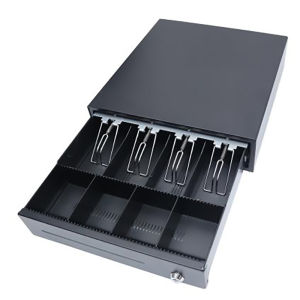 Hasbiis ลิ้นชักเก็บเงินอัตโนมัติ ต่อสาย RJ11 สั่งเปิดอัตโนมัติ ลิ้นชักเก็บเงิน ลิ้นชักเก็บเงินอเนกประสงค์ Cash Drawer สำหรับสาขาซื้อขายแบบมาร์เก็ต